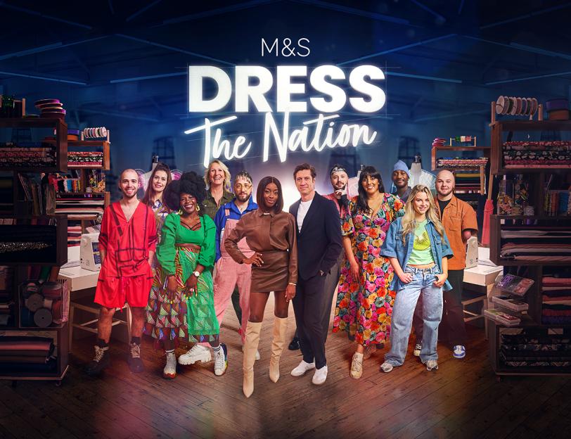 M&S Dress The Nation contestants and hosts.