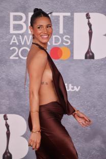 Vick Hope at the BRIT Awards 2025.