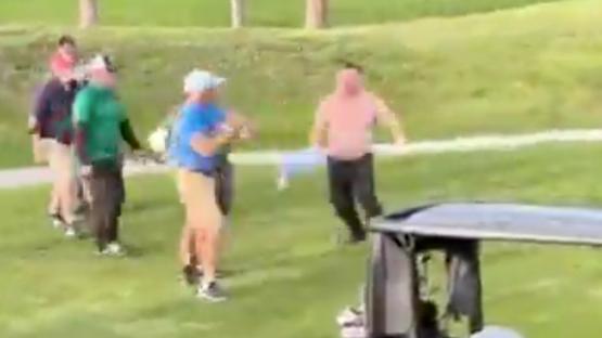 Golfer ends up with broken jaw as huge brawl breaks out on course over slow play
