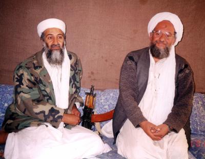 Osama bin Laden and Ayman al-Zawahiri in an interview.