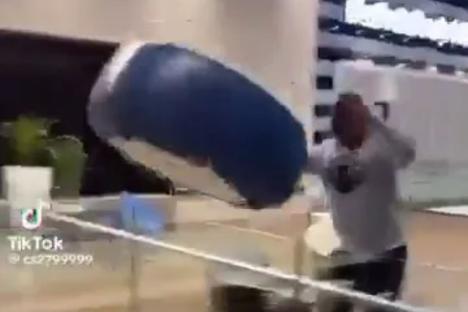 Yobs charged after ‘hurling HUGE seat from 120ft up’ in Westfield mall as horrified shoppers watched on