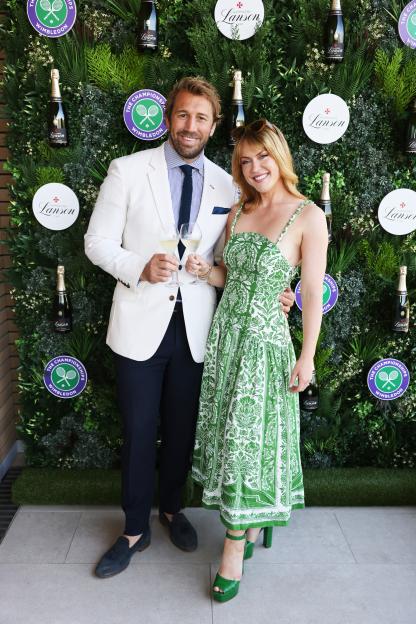Chris Robshaw and Camilla Kerslake at Wimbledon.