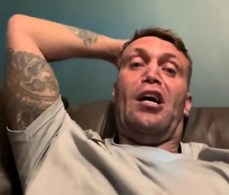 Video of a man announcing that he has relapsed.