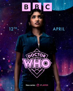 Promotional poster for the new series of Doctor Who, airing April 12th on BBC iPlayer.