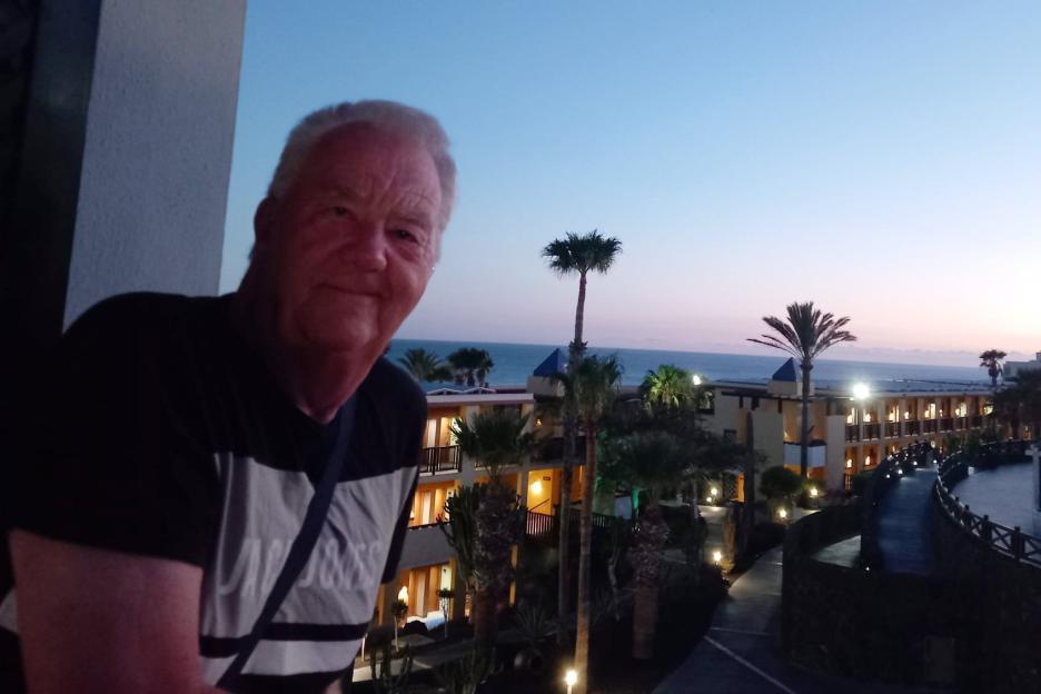 Leslie Green on holiday in the Canary Islands.