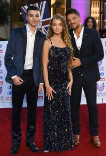 Peter Andre with his children, Princess and Junior, at the Pride of Britain Awards.