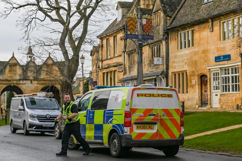 Police at the scene on High Street in Chipping Campden.
