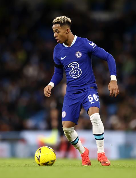 Omari Hutchinson of Chelsea playing soccer.