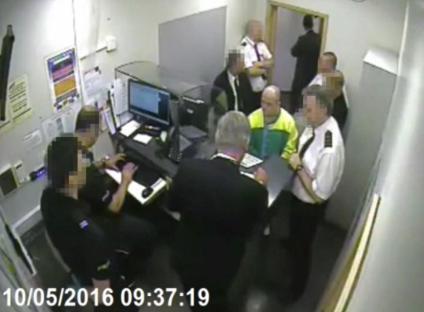 Video still of Russell Bishop's 2016 arrest.