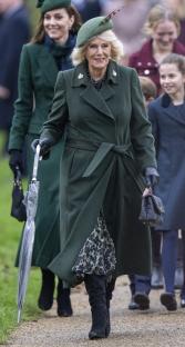 Queen Camilla at a Christmas morning service.