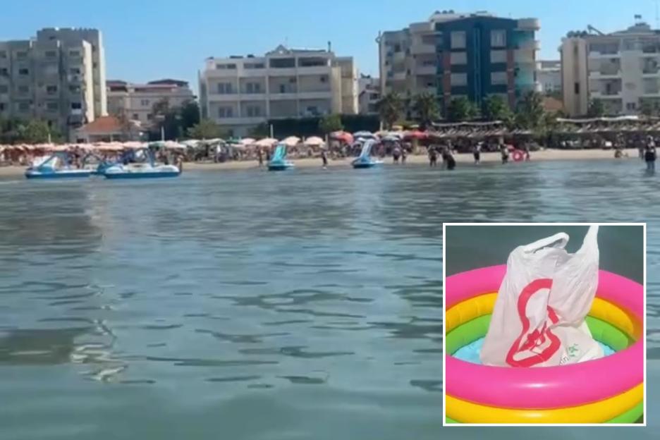 Girlfriend shows OTT way her man keeps their belongings safe at the beach & people beg him to try the ‘Balkan method’