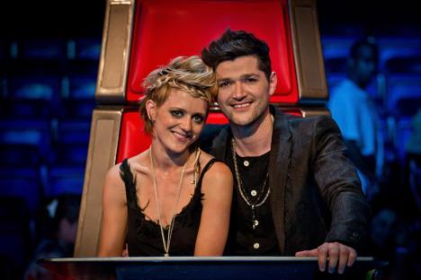 Photo of Bo Bruce and Danny O'Donoghue on The Voice.