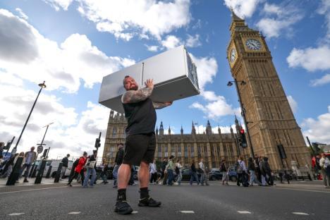 EMBARGOED TO 0001 THURSDAY SEPTEMBER 26 EDITORIAL USE ONLY Six-time UK's strongest man and self-confessed 'clumsy man', Eddie Hall teams up with Currys to urge British consumers to