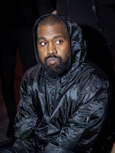 Kanye West at a fashion show.