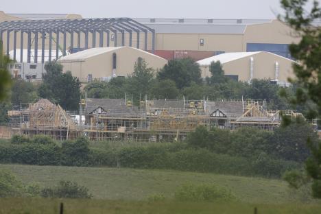 Construction of the Harry Potter set at Leavesden Studios.