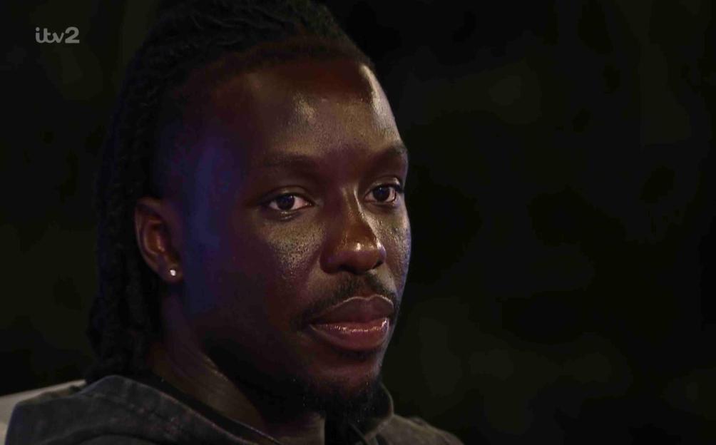 Close-up of Dejon from ITV2's Love Island.