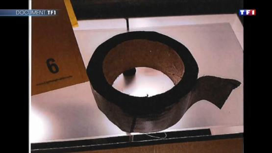 Image of duct tape found in Kim Kardashian's Paris hotel after a robbery.