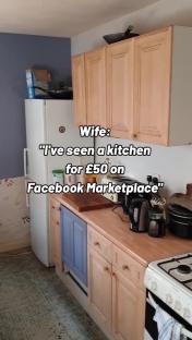 A £50 kitchen bought on Facebook Marketplace.