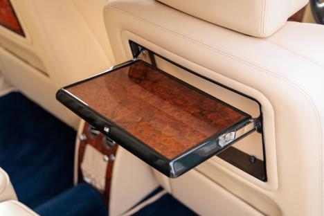 Wooden tray table in a Rolls-Royce Silver Dawn.