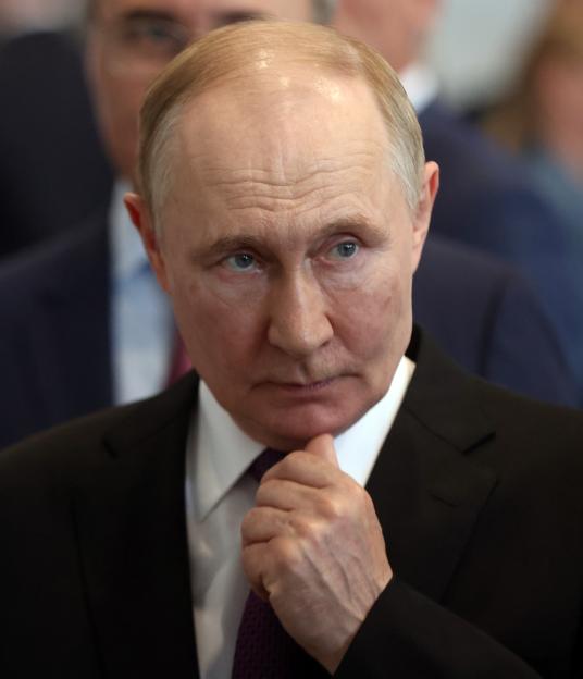 Vladimir Putin at the Saint Petersburg State Marine Technical University.