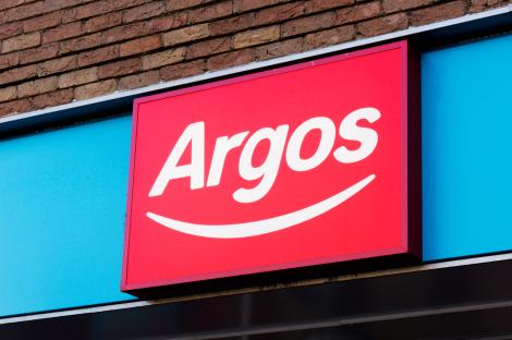 Argos shop sign.