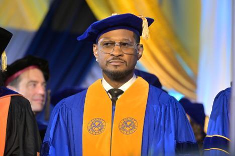 Usher receiving an honorary doctorate at Emory University.