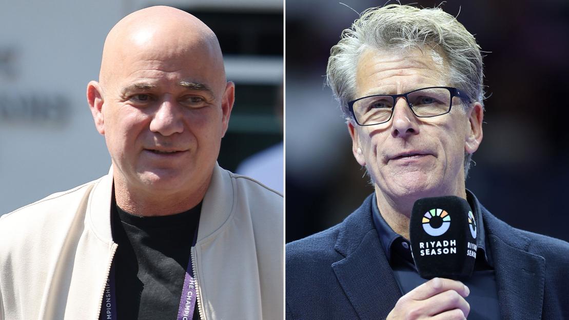 ‘Don’t ask me stuff like that’ – BBC commentator Andrew Castle in row with Wimbledon legend Andre Agassi live on TV