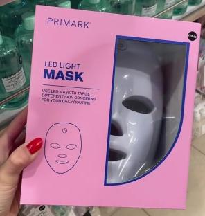 Primark LED light mask in its packaging.