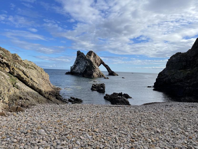Bow Fiddle Rock in Scotland.