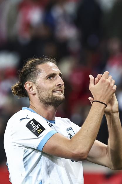 Adrien Rabiot acknowledging supporters.