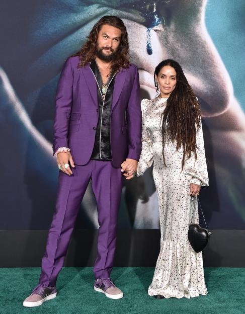 Jason Momoa and Lisa Bonet at the Joker premiere.