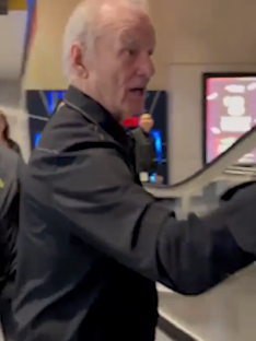 Bill Murray confronting a fan.