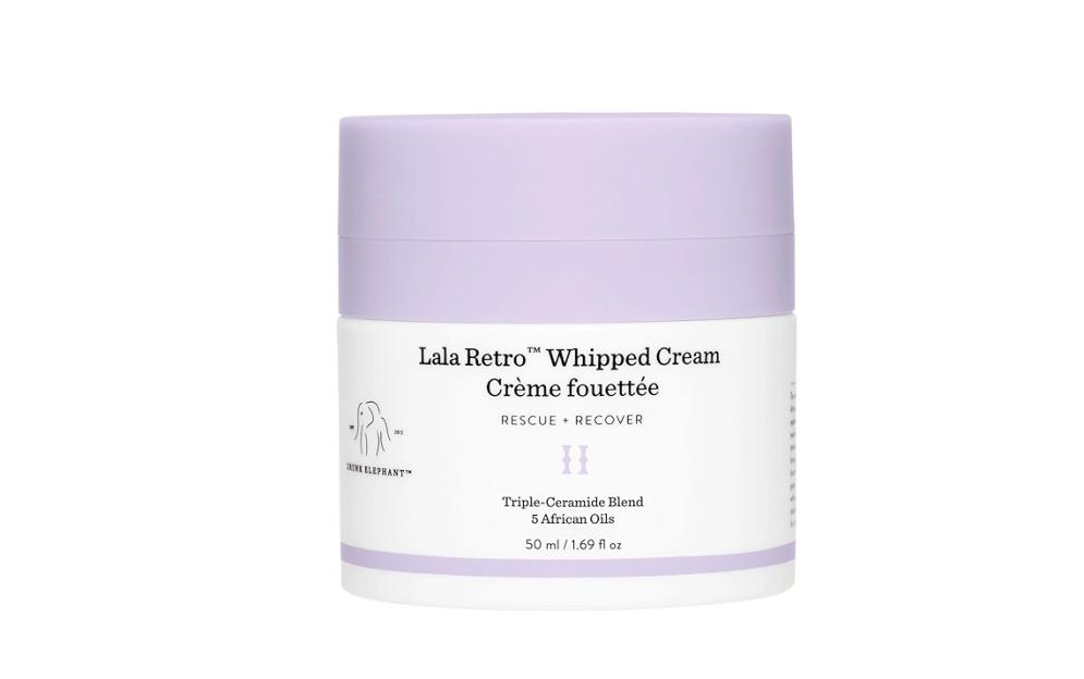 Drunk Elephant Lala Retro Whipped Cream jar.