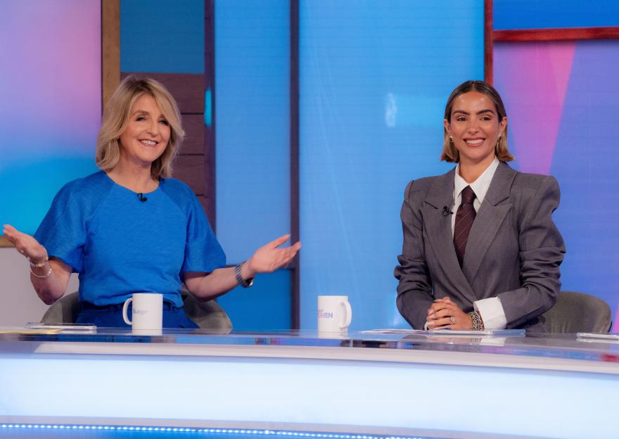 Kaye Adams and Frankie Bridge on the Loose Women TV show.