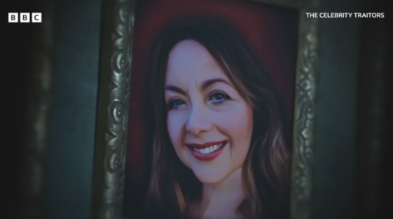 Framed portrait of a woman from The Celebrity Traitors.