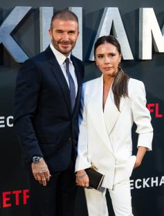 David and Victoria Beckham at the Netflix