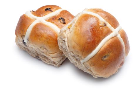 Two hot cross buns.