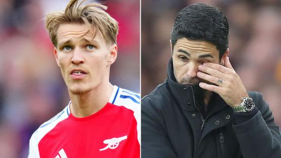 ‘Not acceptable’ – Arsenal captain Odegaard fumes after Bournemouth defeat as boss Arteta urges players to ‘use rage’