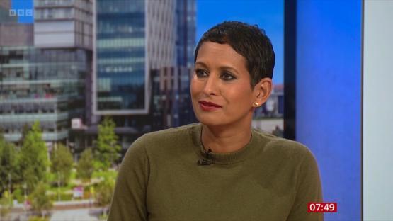 Naga Munchetty on BBC Breakfast.