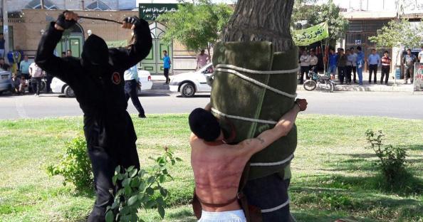 A young man flogged for drinking alcohol as a child.