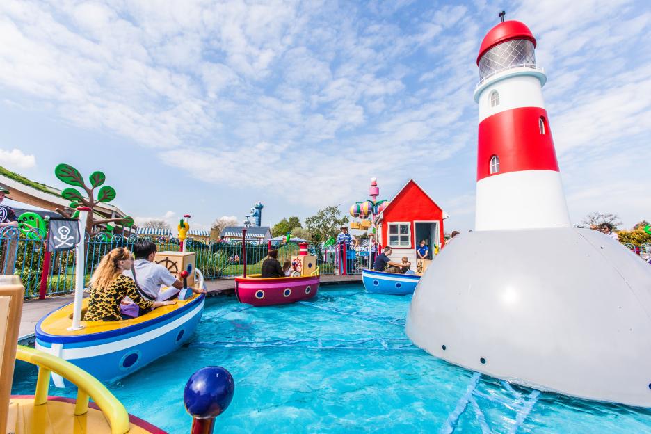 Grandpa Pig's Boat Trip ride at Peppa Pig World in Paultons Park.