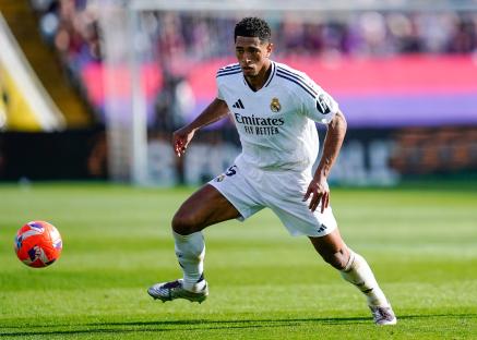 Jude Bellingham of Real Madrid FC playing soccer.