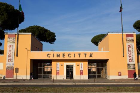 Entrance to Cinecittà Studios in Rome.