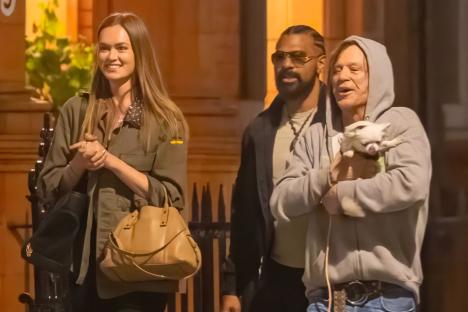 Mickey Rourke parties with throuple-loving David Haye and girlfriend Sian at hotel after leaving CBB house