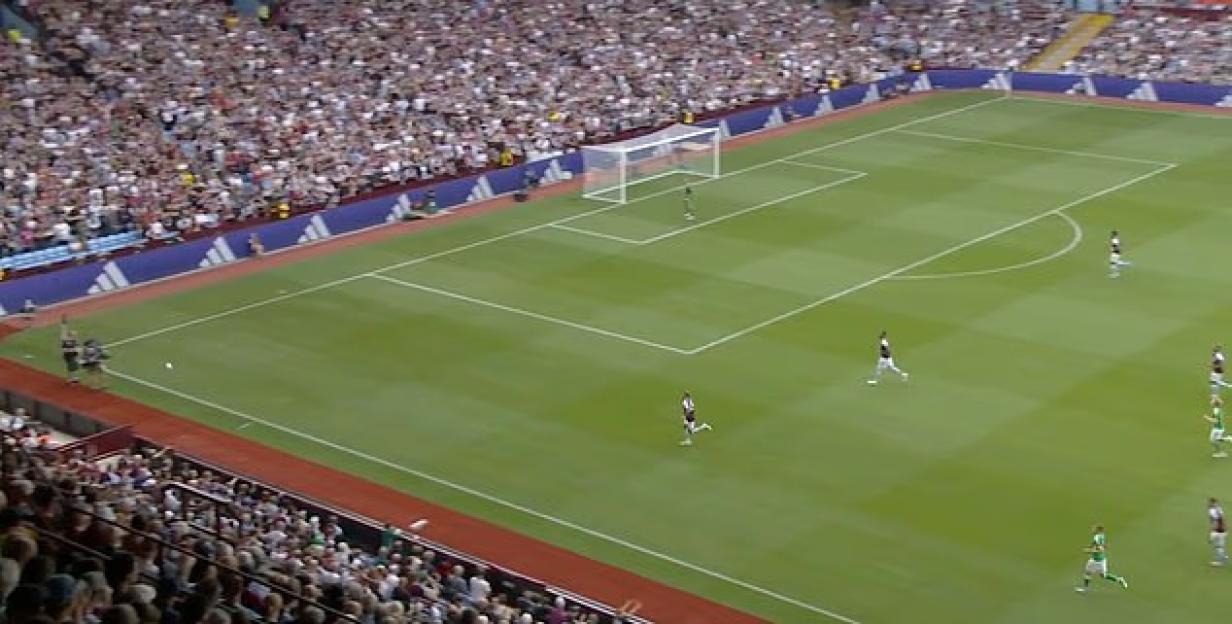 Soccer players on the field during a game.