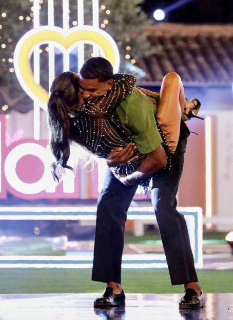 Editorial Use Only. No Merchandising. No Commercial Use. Mandatory Credit: Photo by Matt Frost/ITV/Shutterstock (15426580dw) Toni Laites and Cach Mercer are crowned winners of Love Island 'Love Island' TV Show, Series 12, The Live Final, Mallorca, Spain - 04 Aug 2025