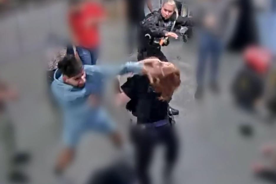 Horror moment brothers ‘brawl with cops in Manchester Airport after one headbutted passenger in Starbucks row’