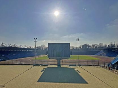 Crystal Palace National Sports Centre stadium in disrepair.