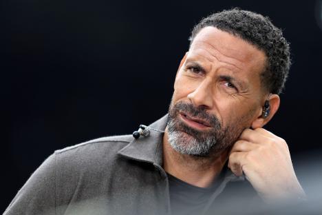 Rio Ferdinand, football pundit for TNT Sports.