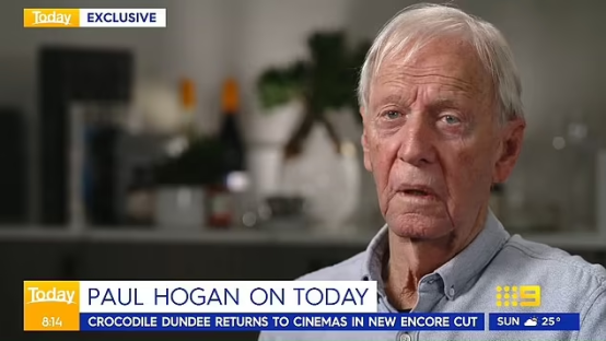 Paul Hogan in an interview on Today Australia, discussing the re-release of Crocodile Dundee.